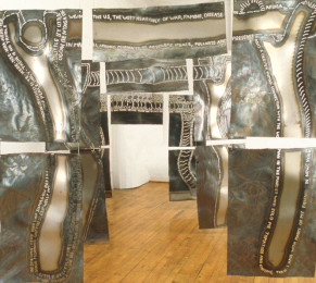 Ntlomaw/WhY Installation, 6' x 7' x 25', steel, 1997