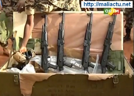 Captured weapons shown on the nightly news.